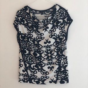 DUNIA - BLACK AND WHITE PRINTED TOP